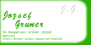 jozsef gruner business card