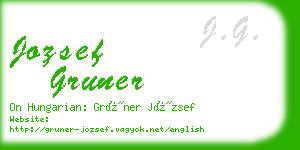 jozsef gruner business card